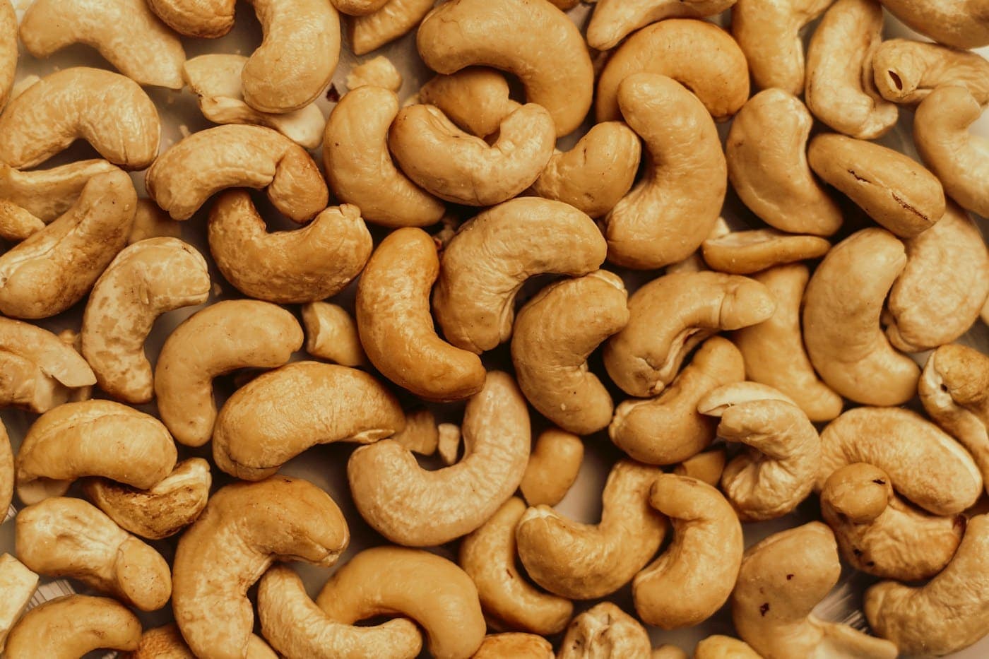 Pile of cashew kernels